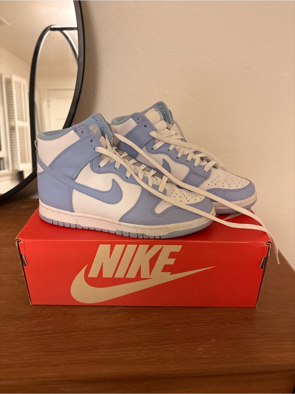 Nike Dunk High Aluminum White & University Blue Sneakers